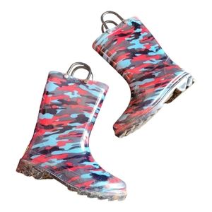 WESTERN CHIEF DIGITAL LIGHT-UP RAIN BOOTS - KIDS' Size 12